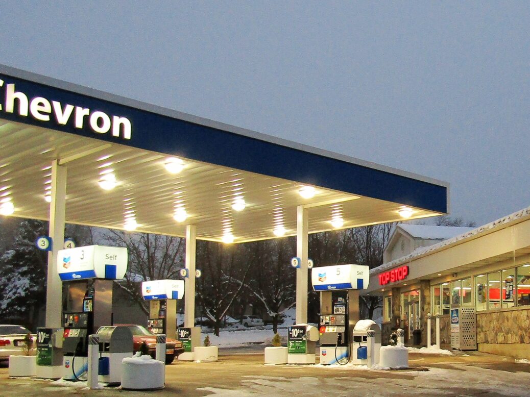 Chevron fuel filling station