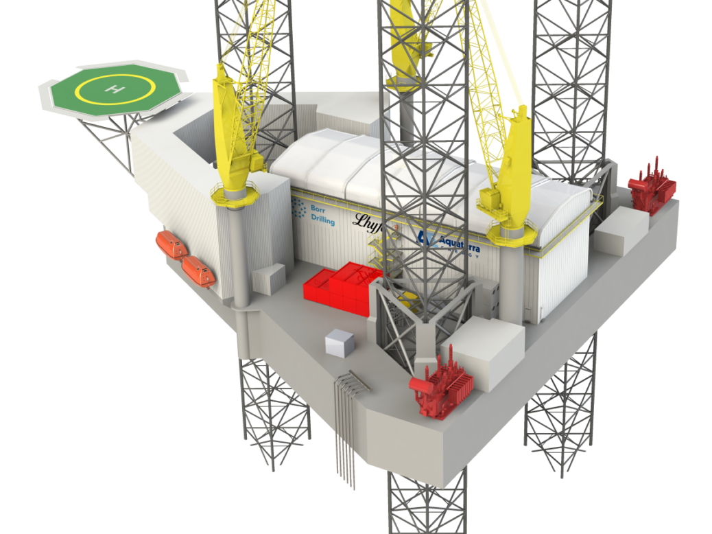 Aquaterra Energy has partnered with Lhyfe and Borr Drilling in a production concept for a world-first offshore green hydrogen jack-up rig.