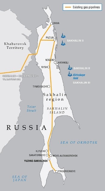 Gas trunklines layout