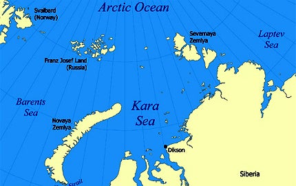 The Barents Basin, Kara Sea and Laptev Sea could be important for Russia's oil future Barents Basin and south Kara Sea